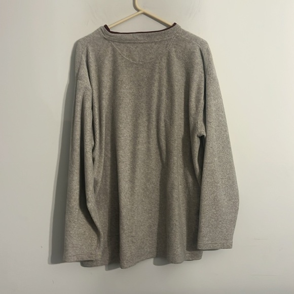 Gray V-Neck Sweater with Aggies Print - Picture 5 of 5